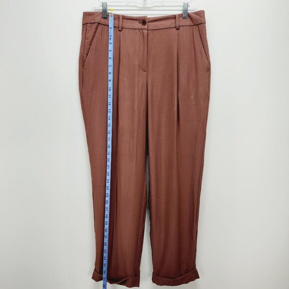 LOFT Outlet Womens Pants Tapered Leg Size 8 Rust Brown - Picture 5 of 10